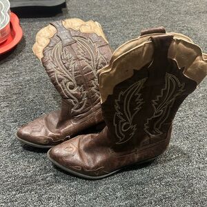 Brown Western Ankle Boots